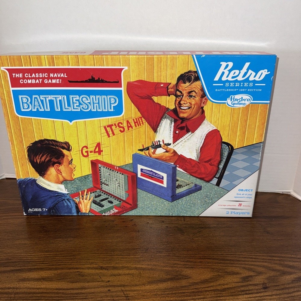 Parker Brothers Battleship Retro Series Naval Board Game 2 Players 7+ B7744 - Picture 1 of 9